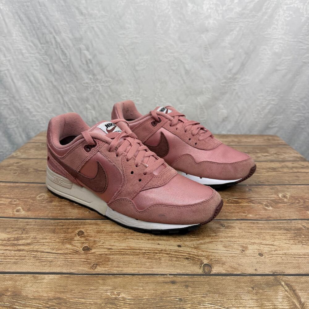 Nike Air Max 1 Women's Size 8 Pink Dusty Rose Burgundy Swoosh Sneakers